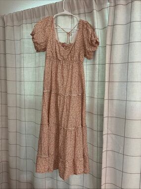 Show Me Your MuMu Dusty Rose Floral Tiered Maxi Dress